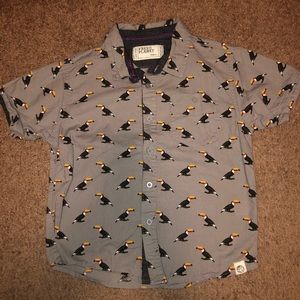 Kids Free Planet Toucan Button Down Shirt, Size 6
